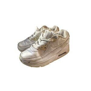 Nike Air Max 90 Baby Sneakers White & Gold Size 11C Pre-Owned Fair Condition